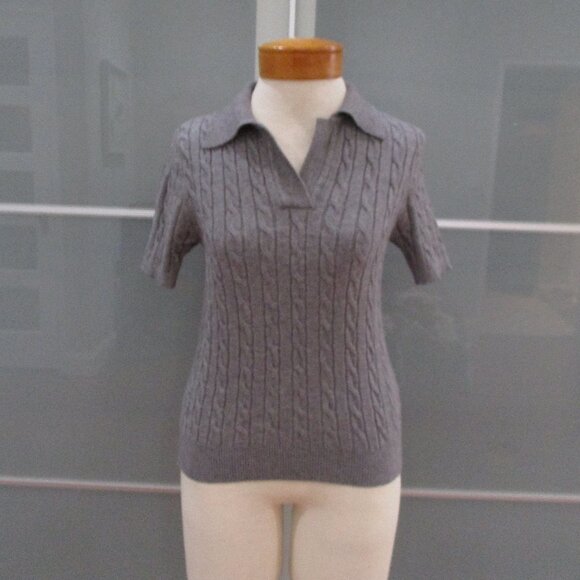 Short Sleeve Cable Knit Sweater - Picture 1 of 4